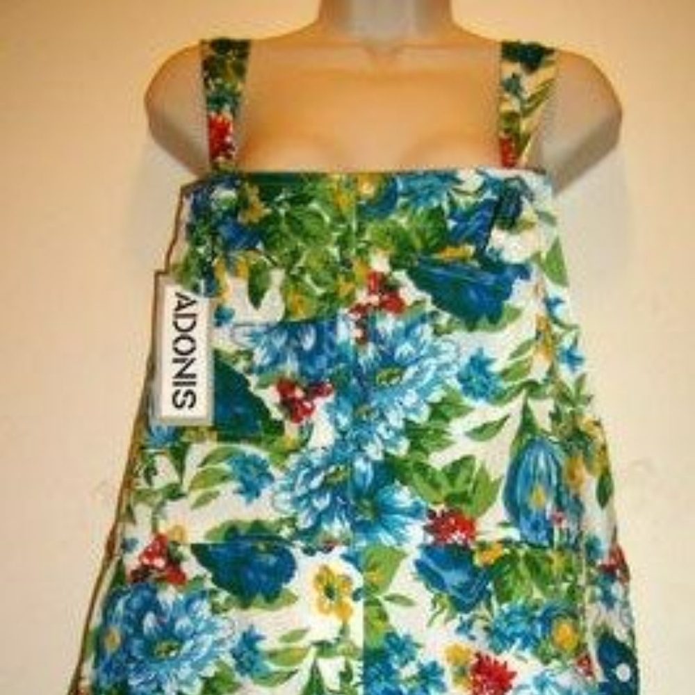 Ture Vintage rare fun fashion floral print sexy overalls shortalls